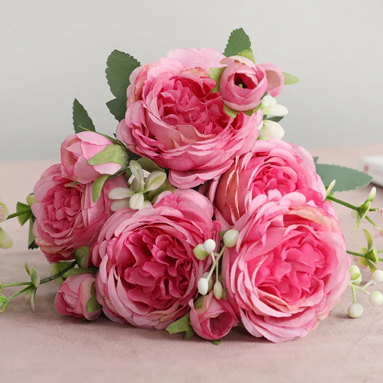 Artificial Peony Rose Bouquet