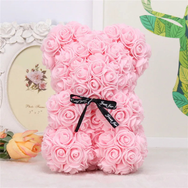 Artificial Rose Foam Bear Gift