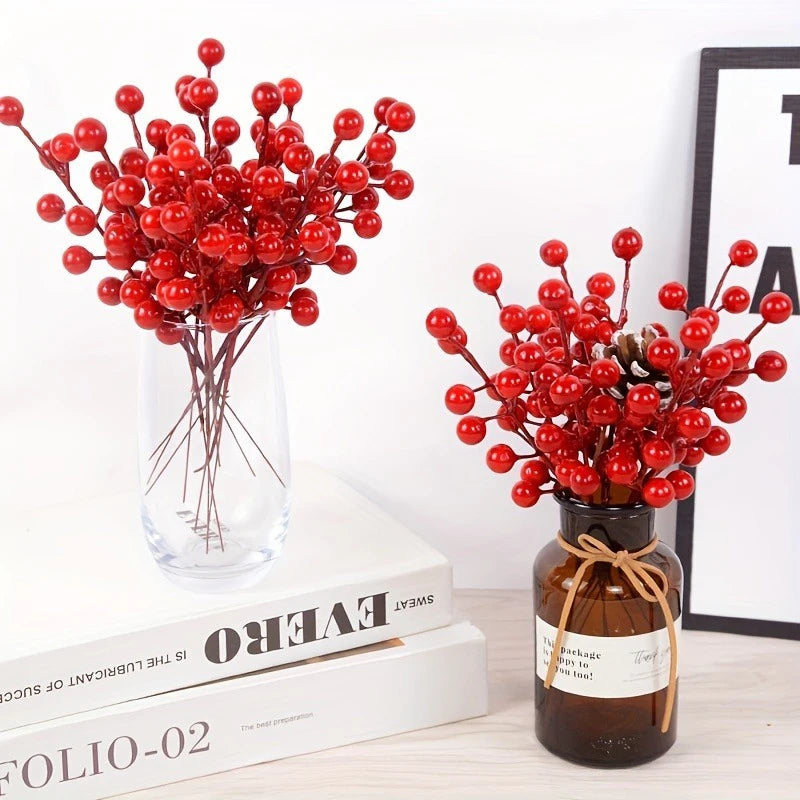 Christmas Red Berry Branch Decorations