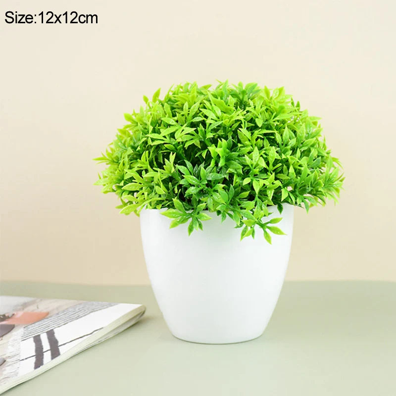 Artificial Potted Green Bonsai Tree