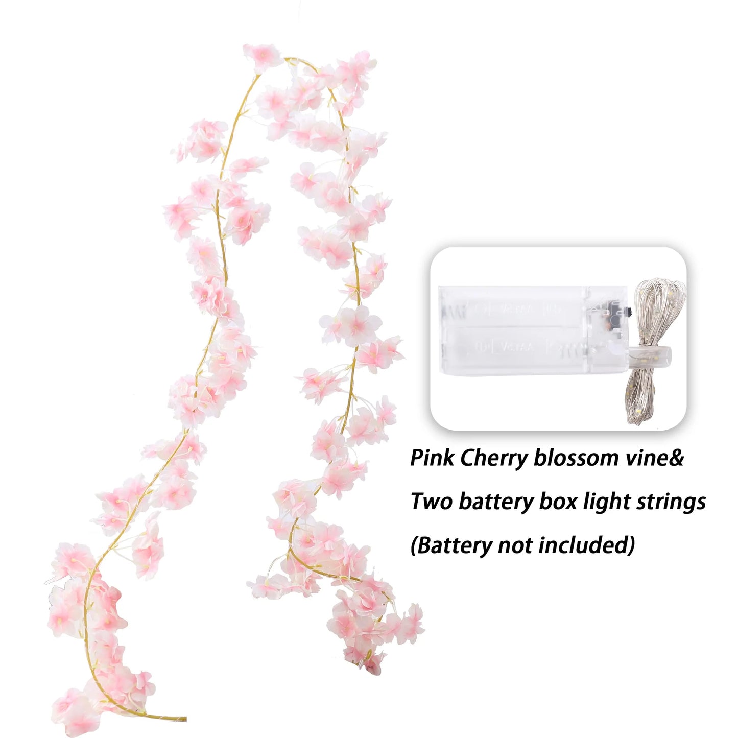 Kahaul Artificial Cherry Blossom Vine Décor