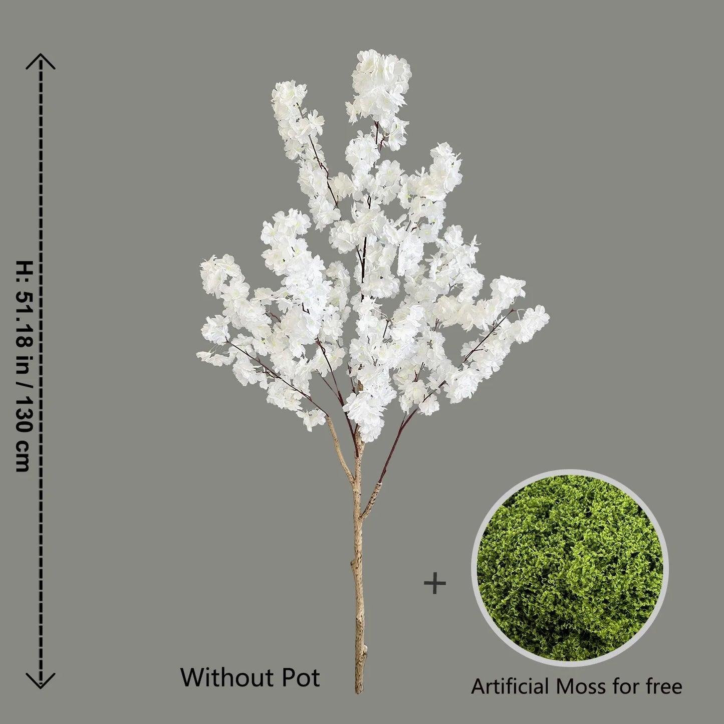 100-220cm Artificial White Cherry Tree