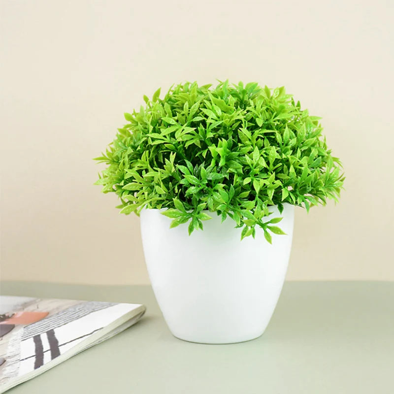 Artificial Potted Green Bonsai Tree