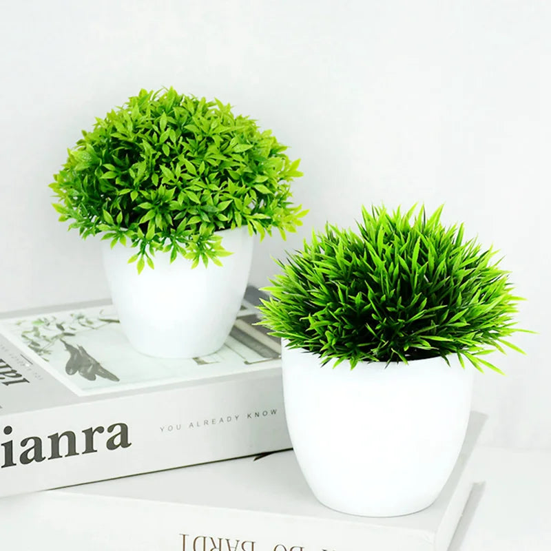 Artificial Potted Green Bonsai Tree