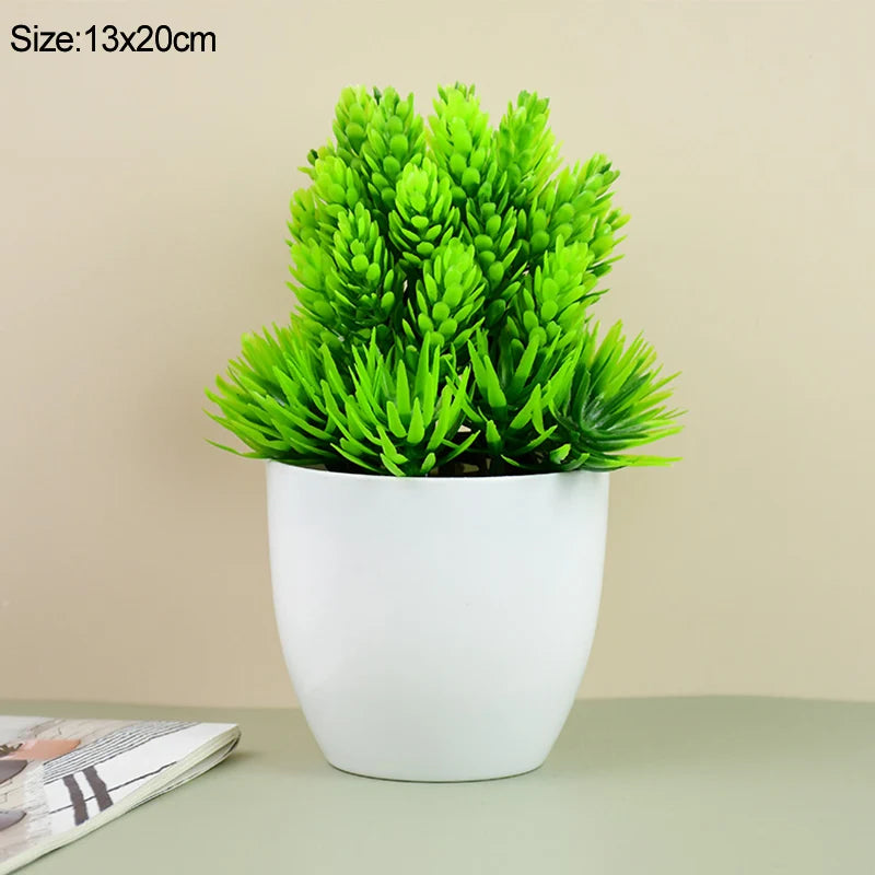 Artificial Potted Green Bonsai Tree
