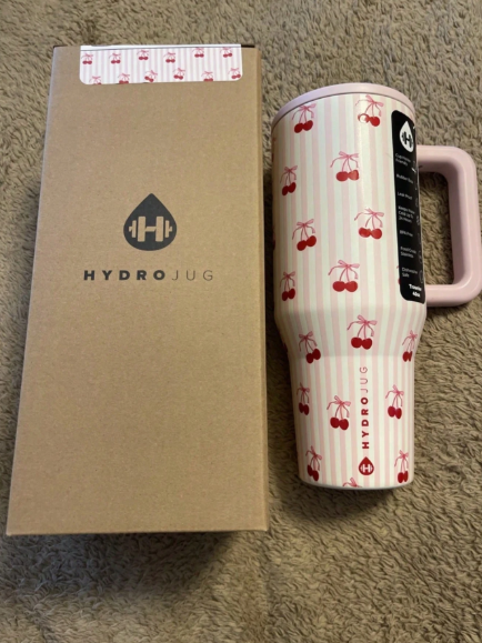 hydrojug Original Traveler - 40oz Water Bottle With Handle & Flip Straw - Fits In Cup Holder, Leak Resistant Tumbler