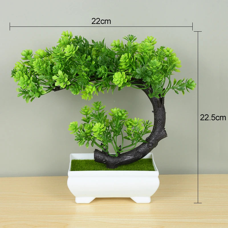 Artificial Potted Green Bonsai Tree