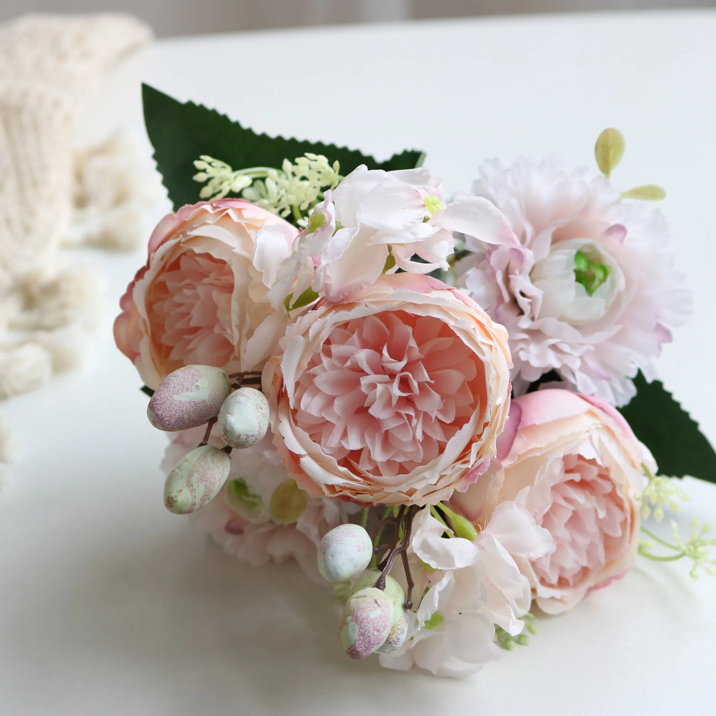Artificial Peony Rose Bouquet