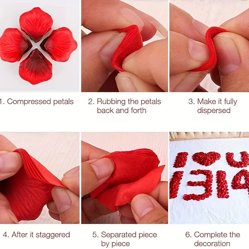 Artificial Rose Petals for Décor 100Pcs