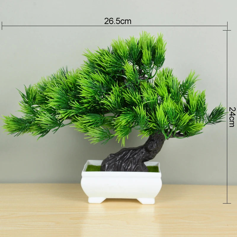Artificial Potted Green Bonsai Tree