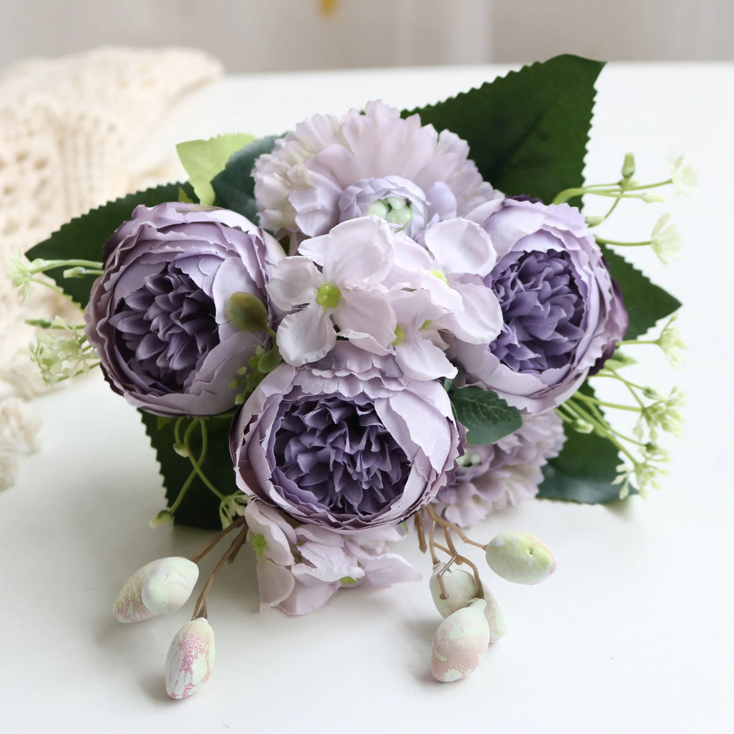 Artificial Peony Rose Bouquet