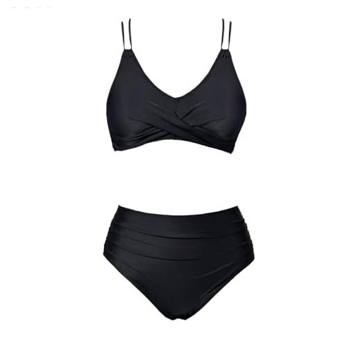 Firzero Swim Suits for Women 2024 Tummy Control One/Two Piece Bathing Suits Sexy Mesh High Waistd Swimsuits Push Up V Neck Swimwear