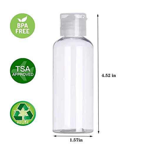 5 Pack 3.4oz Empty Plastic Travel Bottles for Toiletries TSA Approved Leak Proof Squeezable Travel Size Containers Travel Essentials Accessories, clear