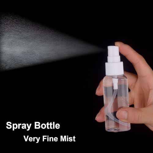 Spray Bottle, 2oz/50ml Small Plastic Fine Mist Spray Bottles, Mini Empty Travel Bottles with Funnels and Labels 20 Pack