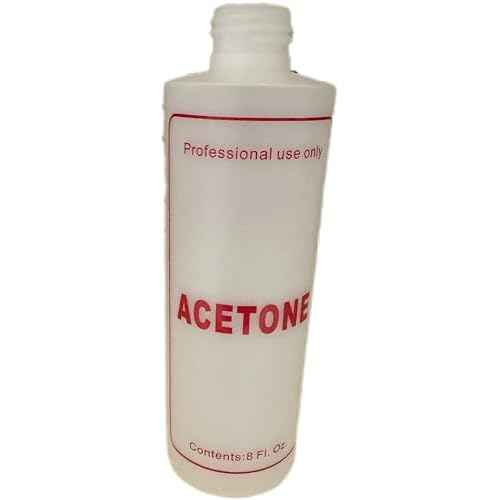 2X Plastic Bottle with Caps- 8oz Natural Color -Empty" Bottle for Nail Supply (Acetone)