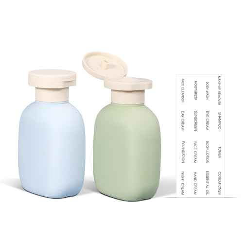 ASEVAT 3.4oz Travel Bottle with Flip Cap, Leak Proof Squeeze Bottles, Refillable Plastic Travel Containers for Creams, Lotion, Foundation, Shampoo, Conditioner
