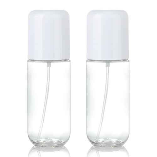 Bynccea Travel Spray Bottle 3.4oz/100ml Plastic Mini Bottle Set - Fine Mist Mini Empty Spray Bottles - Refillable Small Spray Bottles for Cleaning Solutions, Liquid Cosmetics