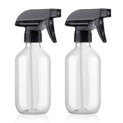 Teyssor Spray Bottles Water Spray Bottle 2 Packs- BPA Free -10 oz/300 ml Plastic Refillable Containers Fine Mist Small Spray Bottle with Adjustable Nozzle for Hair, Cooking, Cleaning