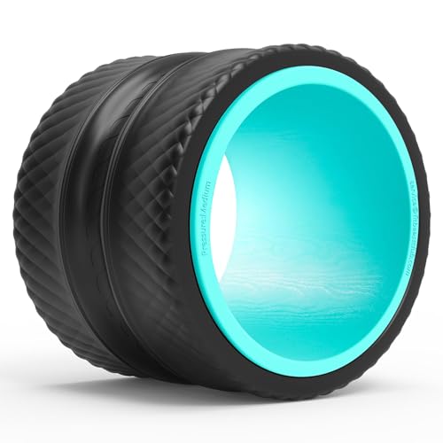 FitBeast Back Roller - Back Wheel for Deep Tissue Massage,Back Roller Wheel for Back Pain Relief, Yoga Wheel, Back Stretcher & Foam Roller for Back Stretching, Back Cracking Device (9'', Blue)