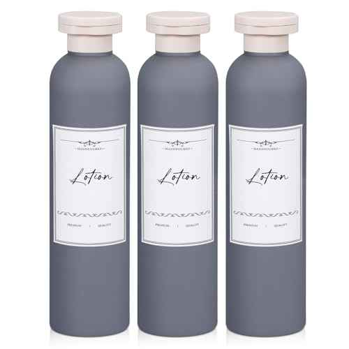 Travel Shampoo Bottle, Empty Plastic Squeeze Bottles 8.8oz with Flip Cap, Lotion Container for Toiletries Travel Size Shampoo and Conditioner