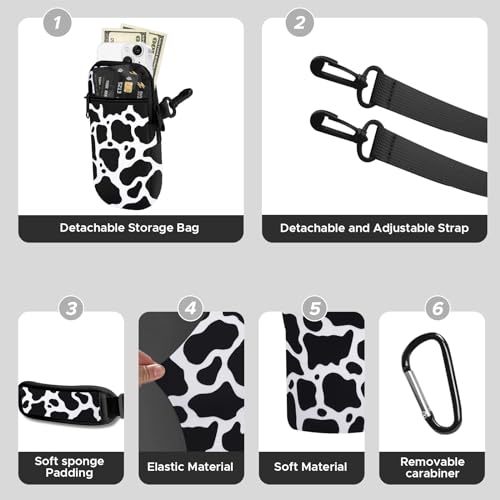 Watter Bottle Carrier Bag with Detachable Pocket Compatible with Stanley& Simple Morden 40oz Tumbler with Handle,Water Cup Holder with Adjustable Shoulder Strap& Carabiner for Stanley Cup Accessories