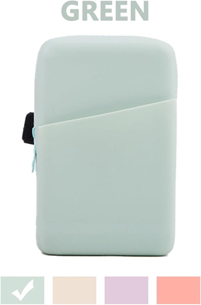 Water Bottle Pouch for Stanley Quencher Adventure 40oz & Stanley IceFlow 20oz 30oz, Silicone Design Tumbler Pouch for Phone, Card, Keys, Earphone (Green)