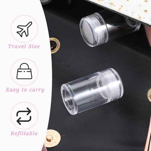 6 Pcs Clear Plastic Loose Powder Bottle Glitter Powder Bottle Baby Powder Container with 12 Holes Sifter and Lids Loose Powder Containers 10 ml Travel Powder Container