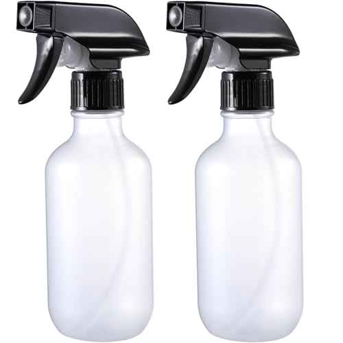 Small Water Spray Bottle for Hair, Frosted Clear Plastic Small Squirt Bottle with Adjustable Mist/Stream, Refillable Empty Mister Spray Bottles for Hair, Plant, Cleaning, Pet, 10.1 oz /300ML