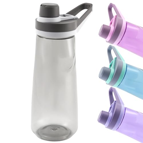 Kerilyn 32oz Water Bottle, Wide Mouth Plastic Water Bottles Chug Lid Sports Water Bottle, Double Walled Reusable Water Bottle With Handle, Leakproof Bottles for Travel, Fitness, Men, Women, Black