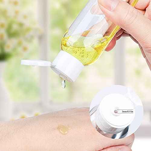 Trendbox 120ml/4oz Clear Plastic Empty Bottles with Flip Cap BPA-Free Travel Containers for Shampoo, Lotions, Liquid Body Soap and Massage Oils - 48 Pack