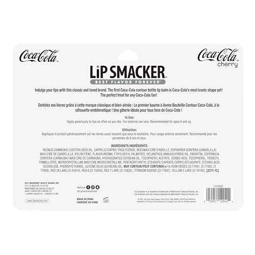 Lip Smacker Coca-Cola Bottle Lip Balm Duo, Moisturizing & Glossy Finish, Featuring Iconic Contour Bottle Design Fun, Collectible Gift for All Ages