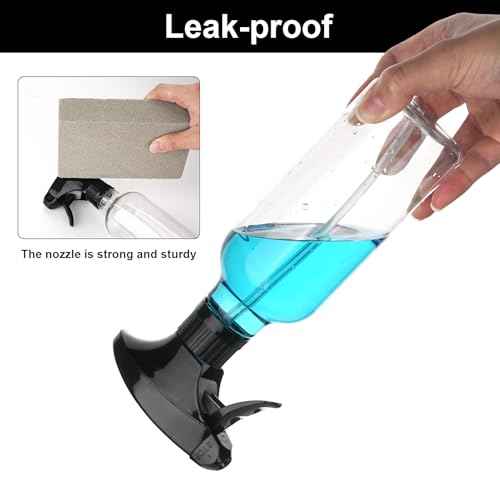 Cosywell Plastic Spray Bottles 12oz/360ml 2 Pack Empty Spray Bottles for Cleaning Misting Spray Bottle for Hair, Essential Oils, Toners Rose Water Cosmetics (Clear)