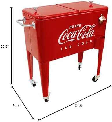 Leigh Country CP 98105 60 Qt Coca-Cola Ice Cold (Embossed) Cooler, Red