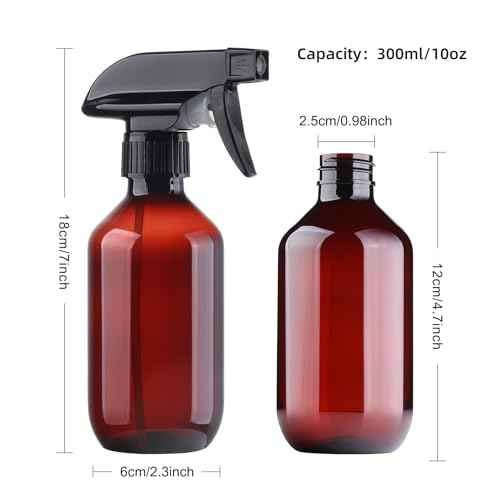 Teyssor Spray Bottles Water Spray Bottle 2 Packs- BPA Free -10 oz/300 ml Plastic Refillable Containers Fine Mist Small Spray Bottle with Adjustable Nozzle for Hair, Cooking, Cleaning