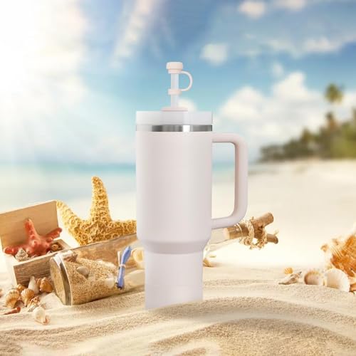 6 Pcs Accessories for Stanley Cup 20-40oz,2 Straw Covers,2 Replacement Straws,1 Straw Brush,1 Boot Included, SIlicone Straw Cover Caps Topper (Black)