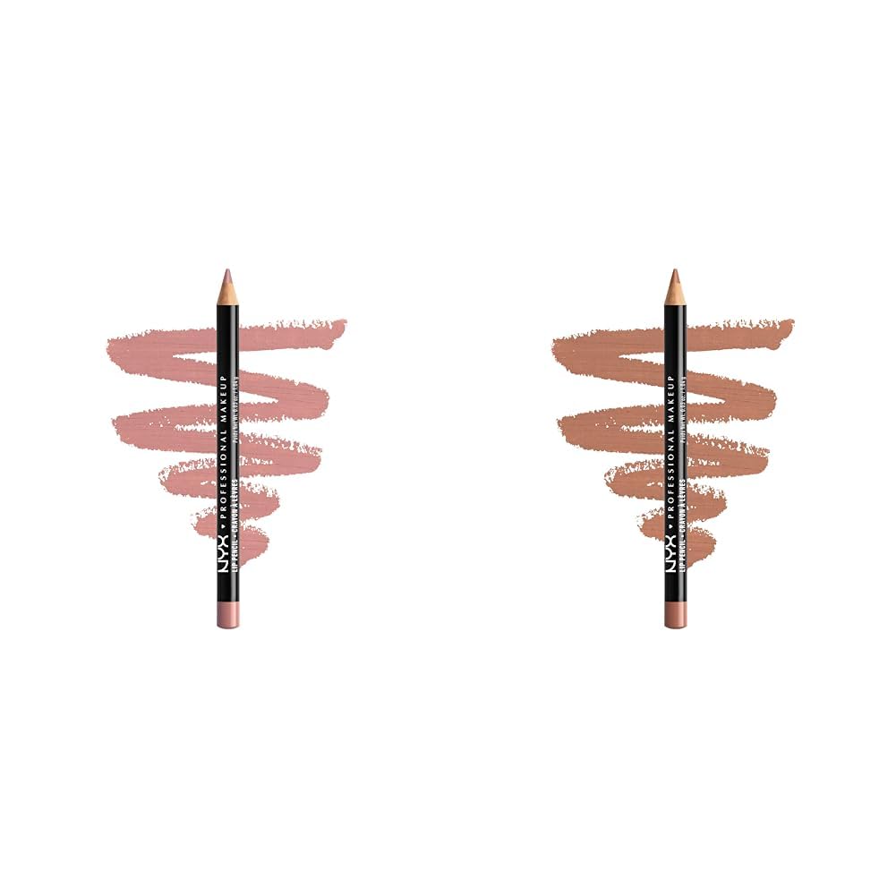 NYX PROFESSIONAL MAKEUP Slim Lip Pencil Creamy Lip Liner Pale Pink & Natural