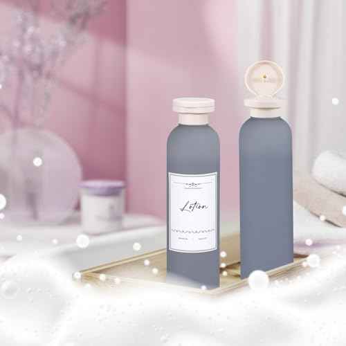 Travel Shampoo Bottle, Empty Plastic Squeeze Bottles 8.8oz with Flip Cap, Lotion Container for Toiletries Travel Size Shampoo and Conditioner