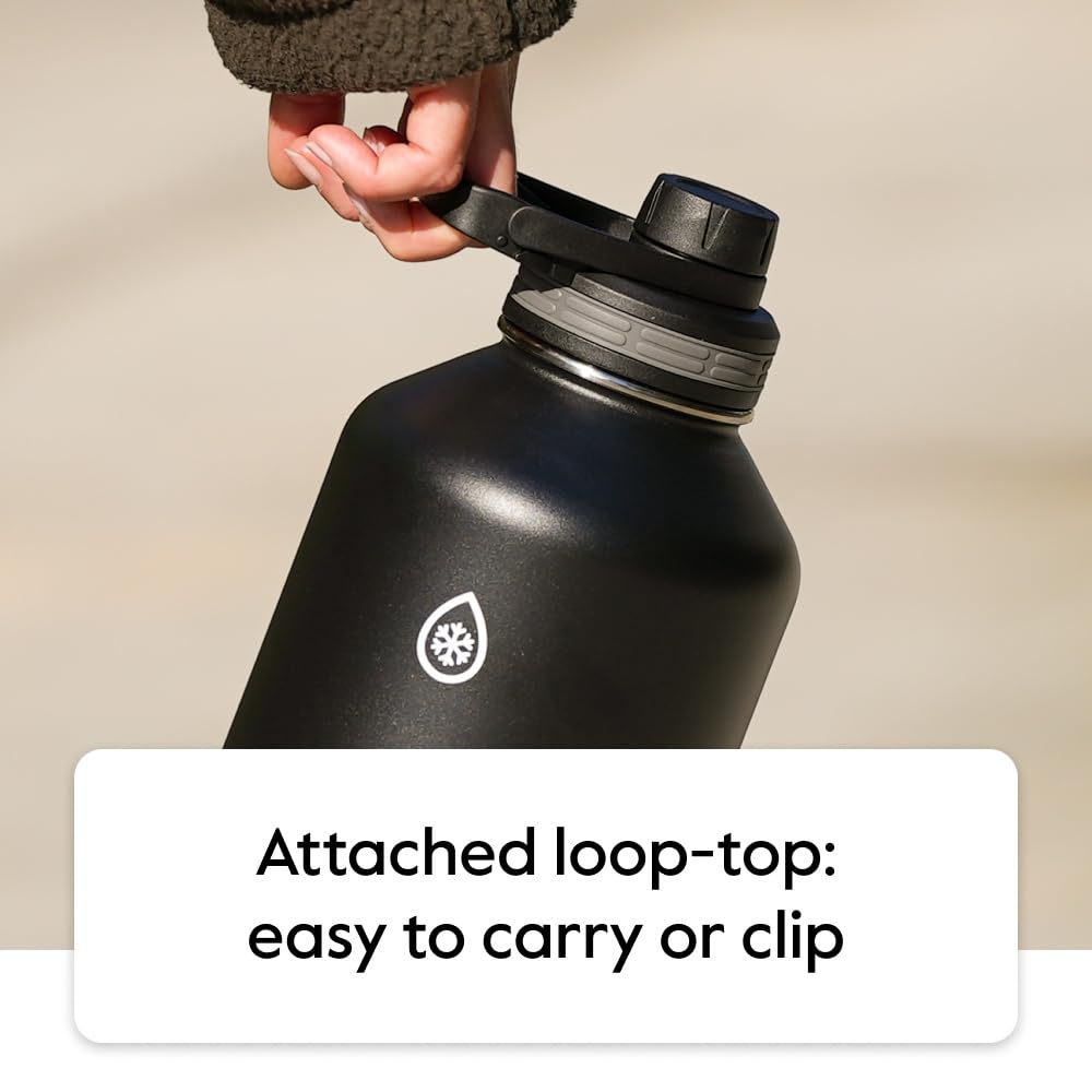 ThermoFlask Kids Bottle with Straw Lid - Durable & Dishwasher-Safe Water Bottles & Lids - Leak-Proof Bottle Lid Design - Reusable Water Bottles for Everyday Use - 16 oz, Aquamarine/Storm Pink (2 Pack)