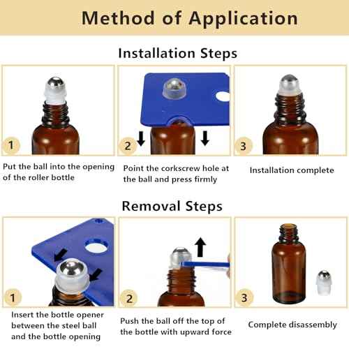 50ML Roller Bottles for Essential Oil, 3 Pack Empty Amber Glass Roller Bottle for Perfume Oil, Roll on Bottles with Stainless Steel Roller Balls, Opener, Funnel and Dropper