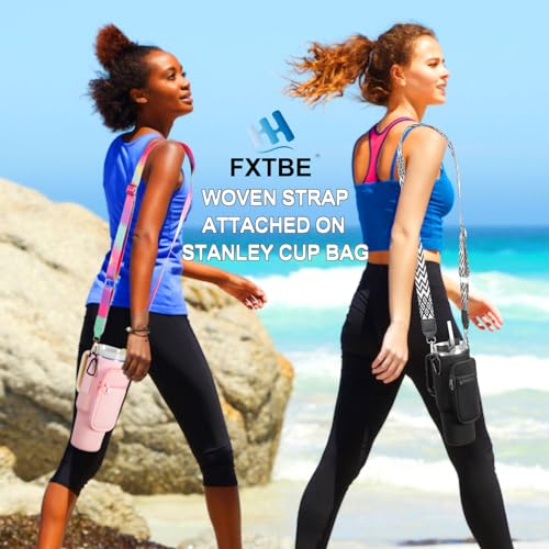 Water Bottle Handle for Stanley Cup 40/30/20 OZ, Holder for Owala/Hydroflask/Simple Modern/Yeti Tumbler, Handle with Strap Fits Most 8-40oz Bottles, Sling for Stanley Cup Accessories