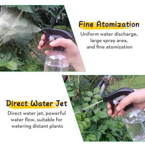 Bynccea Spray Bottle Empty Spray Bottles PET -10 oz/300 ml Plastic Water Sprayer bottles Refillable Containers Fine Mist Small Spray Bottles for Cleaning Solutions, Cooking, Hair