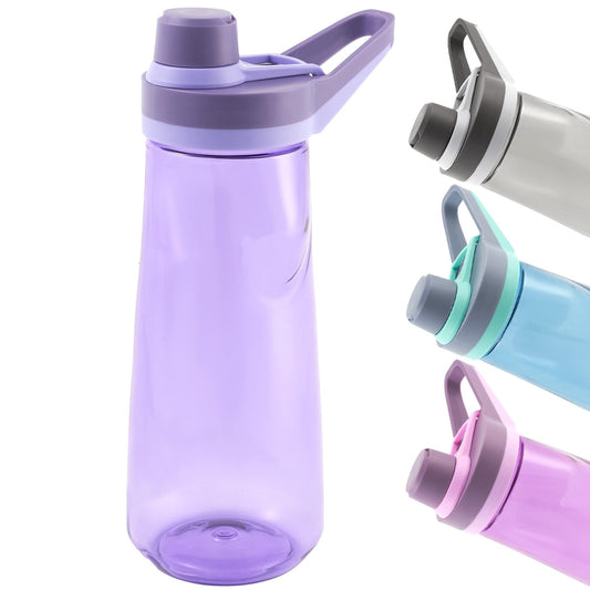 Kerilyn 32oz Water Bottle, Wide Mouth Plastic Water Bottles Chug Lid Sports Water Bottle, Double Walled Reusable Water Bottle With Handle, Leakproof Bottles for Travel, Fitness, Men, Women, Purple