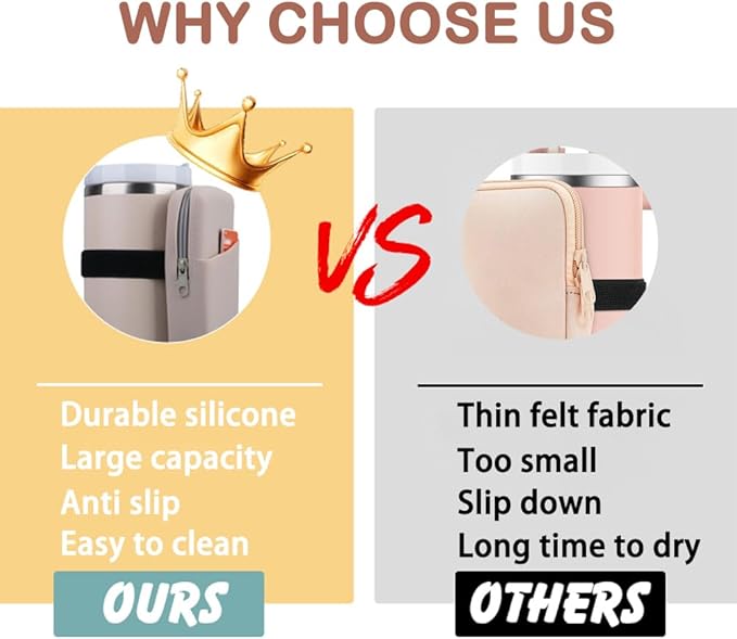 Water Bottle Pouch for Stanley Quencher Adventure 40oz & Stanley IceFlow 20oz 30oz, Silicone Design Tumbler Pouch for Phone, Card, Keys, Earphone (Green)