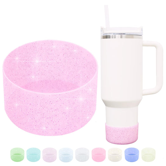 WORBSS Silicone Boot Sleeve Accessories for Stanley Cup H2.0 40oz Tumbler & Hydro Flask 18-24oz for Wide Mouth Water Bottles Protector Bottom Sleeve Cover Bumper As The Best Gfits for Your Trip