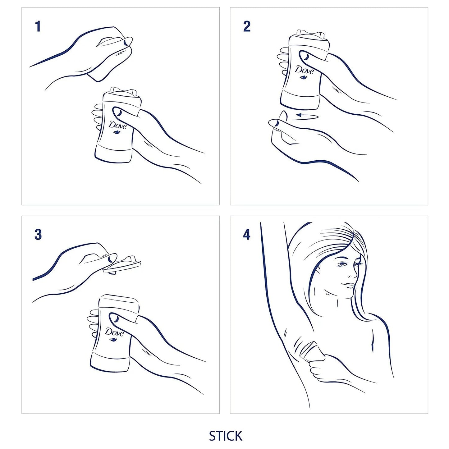 Dove Deodorant 2.6 Ounce Anti-Perspirant Sensitive Stick, 3 Pack, Unscented