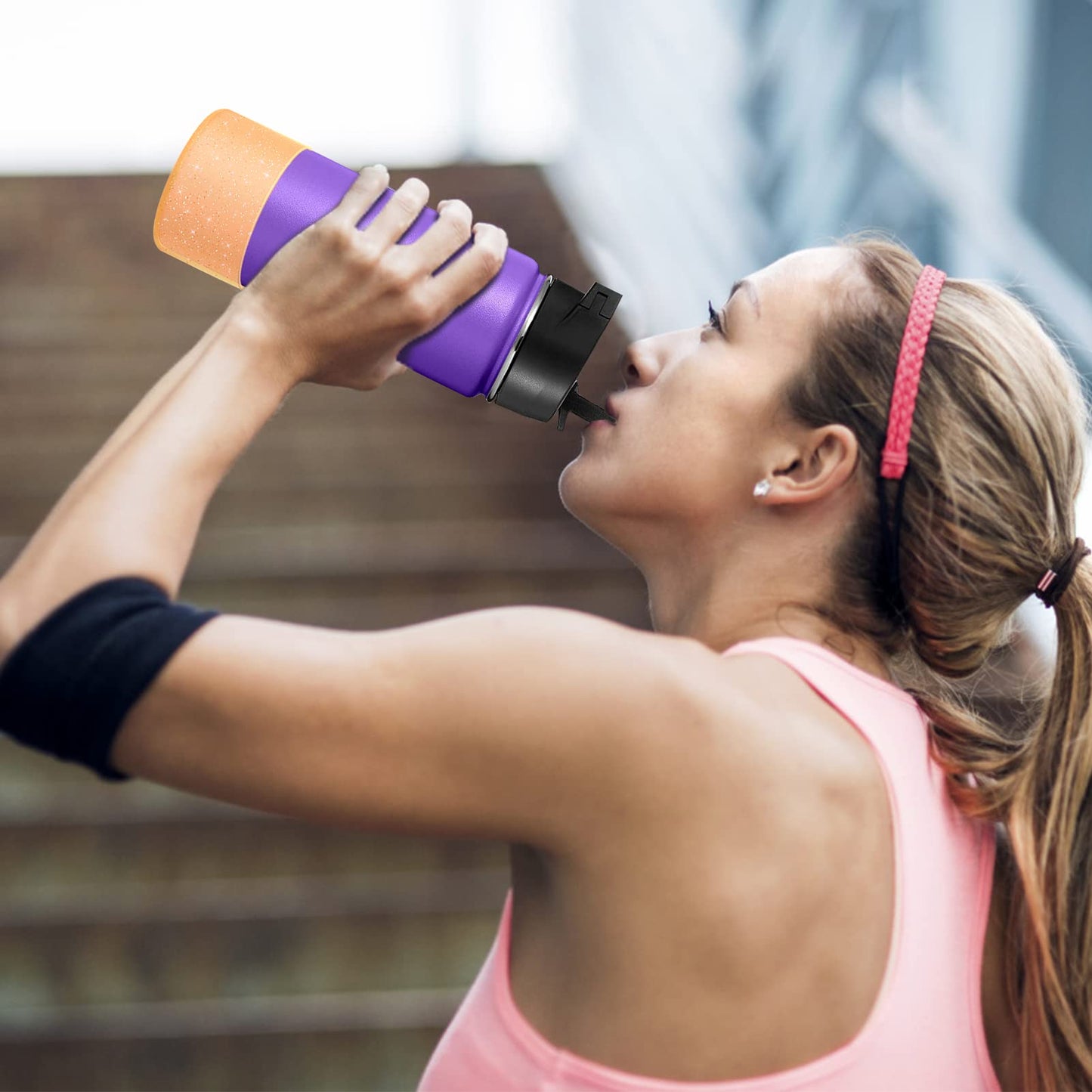 WUQID Protective Bling Silicone Boot Sleeve, Compatible with Stanley Tumbler 20-40oz & Hydro Flask Bottle 12oz-24oz, Glitter Reduces Dents Sleeve Cover for More Bottles/Tumblers Bottom of 2.83-2.95in