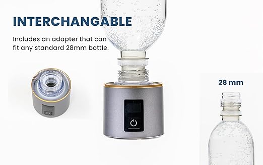 Hydrogen: The ultimate on-the-go hydrogen water bottle - 4000ppb High Output, Odorless & Chlorine-Free, Advanced PEM/SPE Technology, Durable, and Rechargable (Slate Gray)