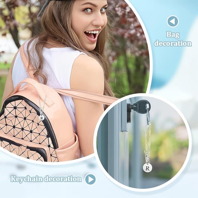 AHANDMAKER 26 PCS Letter Charm For Cups Water Bottle Charms Accessories Name ID Initial Letter Handle Personalized Charm for Stanley Tumbler Cup