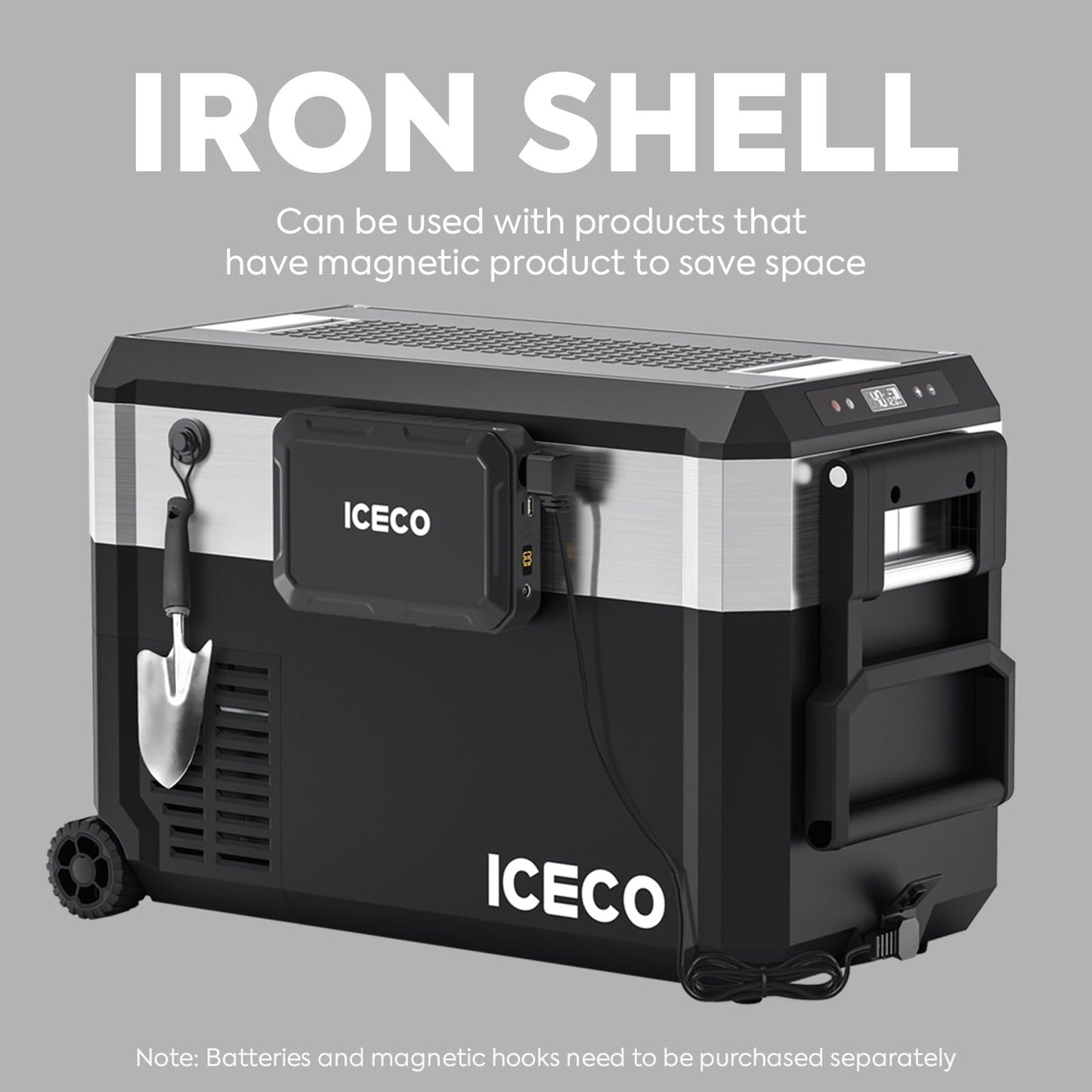 ICECO JP40 Pro 12 Volt Car Refrigerator, Portable Fridge Freezer for Camping, Car Fridge Powered by SECOP, 12V refrigerator for Car & Home, DC 12/24V, AC 110/240V, Multi-directional Lid