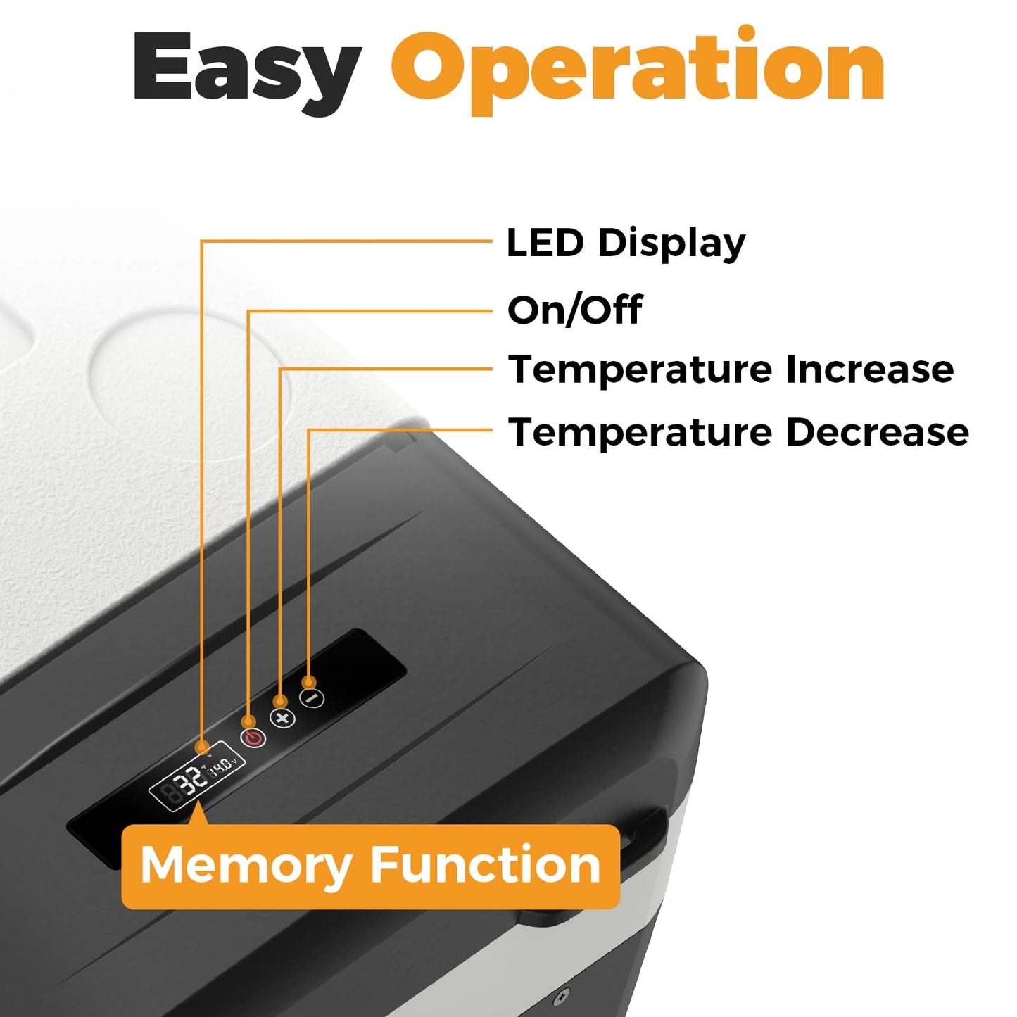 Setpower 12 Volt Refrigerator, 21QT portable freezer,12V Car Fridge With Fix Ropes,Compressor Electric Cooler -4℉~68℉,Plug in cooler for vehiclesTruck RV SUV Van Travel Camping RoadTrip
